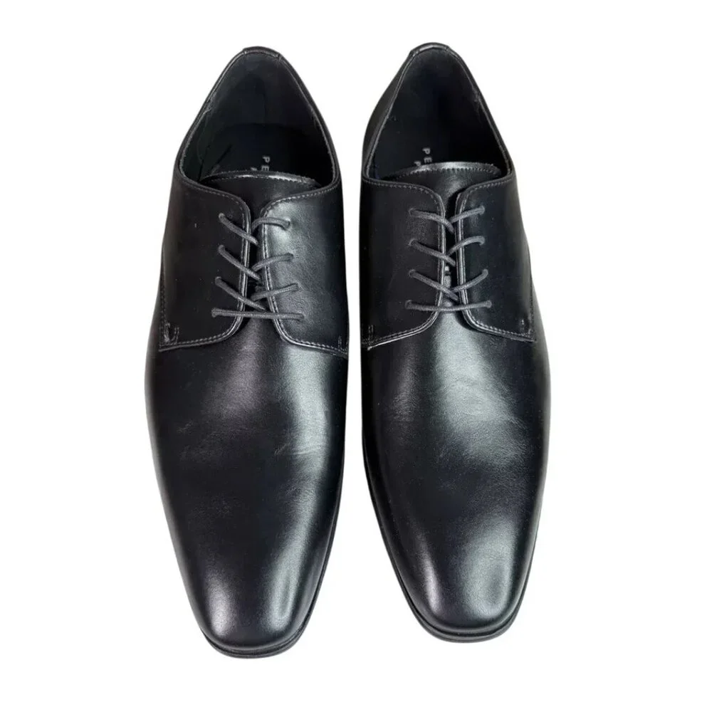 Perry Ellis Men's 9 Leather Dress Shoes Lace-up Oxford Smooth Buffed Business